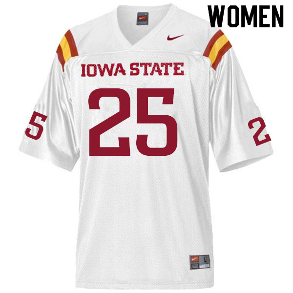 Iowa State Cyclones Women's #25 T.J. Tampa Nike NCAA Authentic White College Stitched Football Jersey CU42T81HN